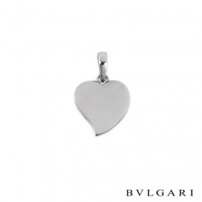 Bvlgari 18k White Gold Heart Pendant
